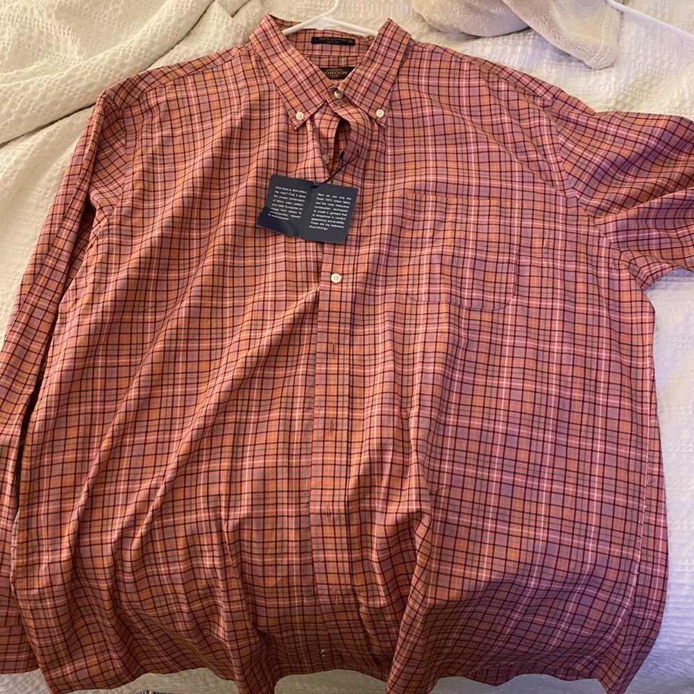 Gordon Red plaid shirt. Size XXL. NWT